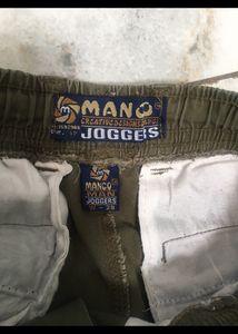Olive Green Cargo Joggers