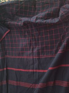 Elegant Blue &amp; Red Embroidered Kurta