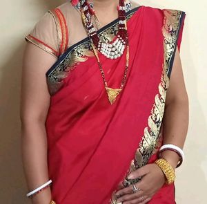 Red Festive Wear Saree