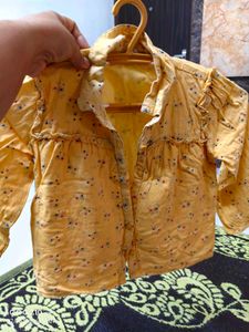 Yellow Floral Print Kurta