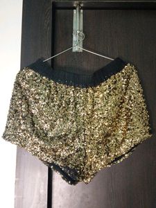 Sparkly Gold Sequin Shorts