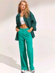 H&M Green Wide Leg Jeans