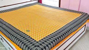 Ajrak Bedsheet Pure 100% Cotton