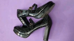 Black Patent Wingtip Mary Janes