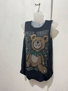 Cute Sequin Teddy Bear T-Shirt