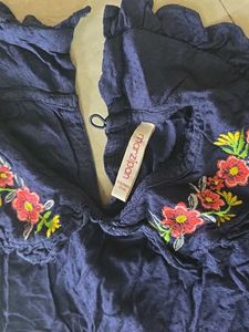 Embroidered Navy Blue frock