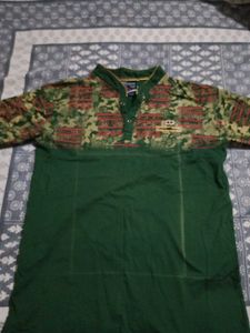 Men's Green Printed Kurta