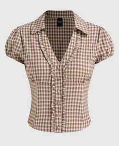 Y2k checkered Shirt Top🌟