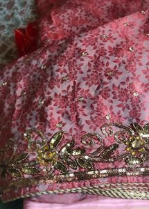 pure crap bridal designer Embroidered sare