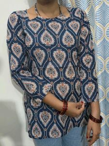 Floral Print Cotton Kurta