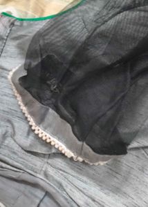 Black &amp; Grey Party Wear Blouse For Women