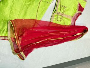 Green &amp; Red Lehenga Choli Set