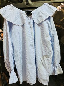 Chic Striped Ruffle Off-Shoulder Top