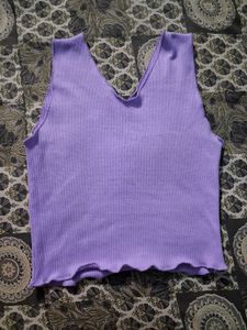 Lavender Crop Top &amp; Cargo Pants Set