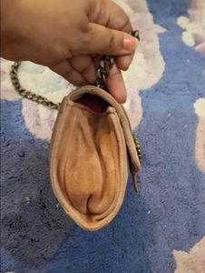 Chic Pink Suede Crossbody Bag