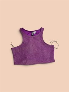 Sparkly Purple Cropped Top