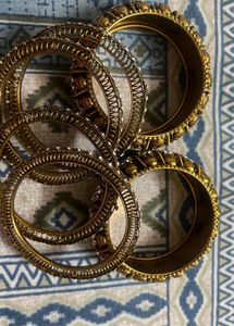 Golden Stone Bangle Set