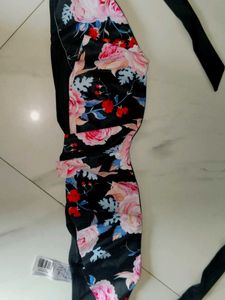 Floral Print strapless bra knotting br