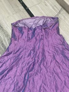 Elegant Lilac Halter Neck Dress
