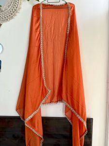 Rust japan silk Heavy embroidery Suit pant set