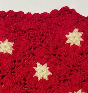 Beautiful Red N White Poncho For 2-4 Yrs