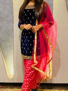 Elegant Velvet Kurta Set