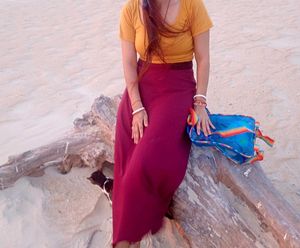 Beautiful Maroon Ethnic Skirt