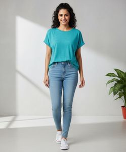 SF Striped Teal T-Shirt