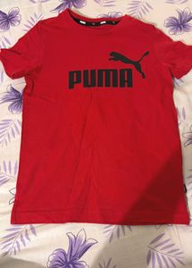 Boys Puma Red T-Shirt