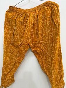 Yellow Bandhani Print Kurta