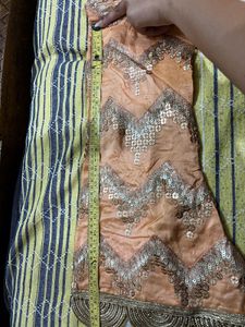 Elegant Green - Peach Lehnga