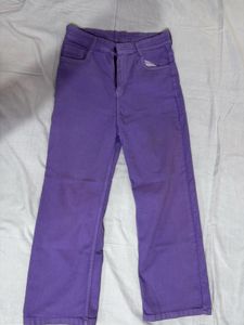 Vibrant Purple Wide-Leg Jeans
