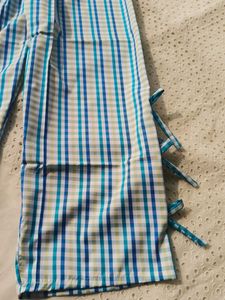Checkered Casual Pants with Ties