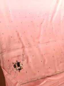 Elegant Peach Saree