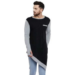 Men's Classic Black T-Shirt with Grey Trim