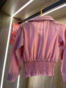 Chic Smocked Waist Button-Up Top