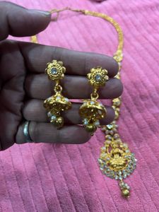 Elegant temple jewellery and Earring Set
