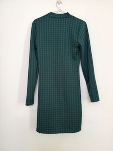 Green  Mock Neck Dress( Size -S)