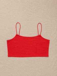 H&M Vibrant Red Spaghetti Strap Crop Top