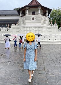 Blue Dress With Sunflower Print - Veromoda Brand