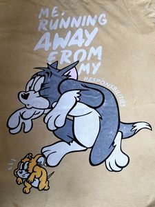 Tom and Jerry Graphic  Oversized T-Shirt