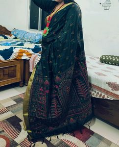 Mandala Art Thread Embroidery Saree