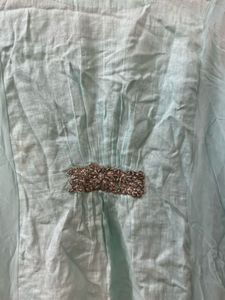 Stunning Teal Embellished Kaftan Gown