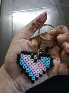 Handmade Pride Flags Heart Keychain - 1pc