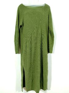 ✅ THRIFT Olive Green Winter Dress || Length 43🔥🔥