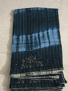 Beautiful Teal & Blue Saree