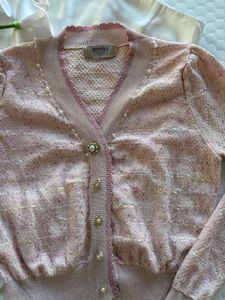 Chic Pink Knit Cardigan