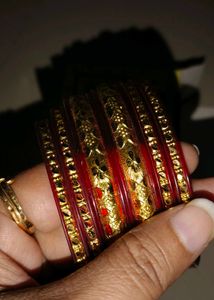 Brand new Red &amp; Gold Bangle Set