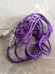 Vibrant Purple Braided Audio Cable