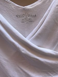 White Ruched Wrap Top